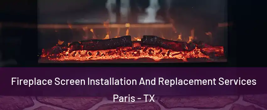  Fireplace Screen Installation And Replacement Services Paris - TX