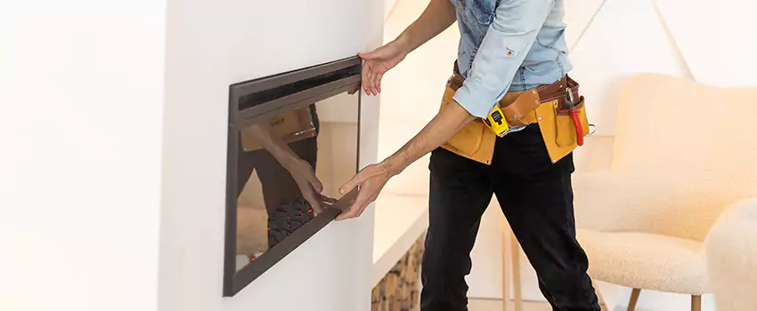 Metal Fireplace Installation in Paris, Texas