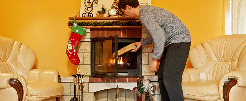 Rusted Metal Fireplace Restoration in Paris, Texas